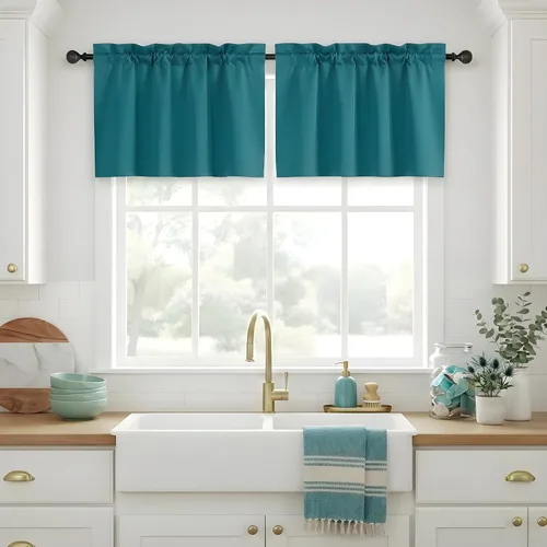 Miniatura 9 de NICETOWN Cenefas de Ventana Opacas con Aislamiento Térmico para Guardería - Paneles de Cortina con Bolsillo para Barra de Decoración del Hogar