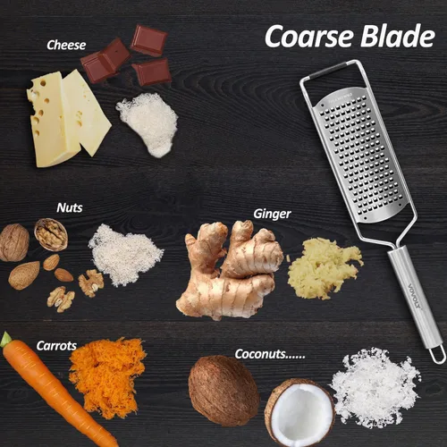 Miniatura 6 de Vovoly Juego de 4 Piezas Rallador Zester Pro Set, Rallador de Queso con Cuchilla de Acero Inoxidable Súper Afilada, Fino/Grueso/Extra