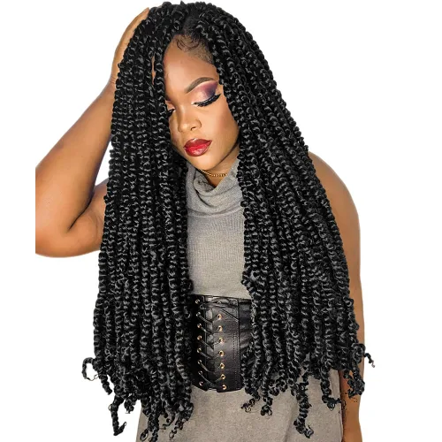 Miniatura 44 de BOHOBABE Cabello de Ganchillo Pre-retorcido Passion Twist de 14 Pulgadas Cabello Corto Ombré Gris Pre-enrollado de Ganchillo Passion Twist para Gris