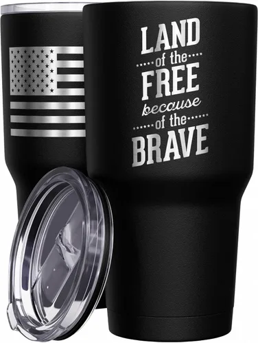 Miniatura 13 de We The People Holsters - Momma Bear - Vaso de café - Taza de viaje de café con bandera americana - Vaso grabado - Vaso termo doble - 30 onzas