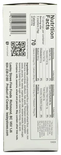 Miniatura 6 de Raincoast Crisps, Nuez crujiente de romero y pasas, 5.3 onzas