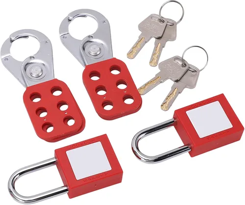 Miniatura 8 de Kit de etiquetado de bloqueo eléctrico, cerrojo de etiqueta Loto cerraduras de candado Conjunto de candado a prueba de herrumbre Equipo de energía