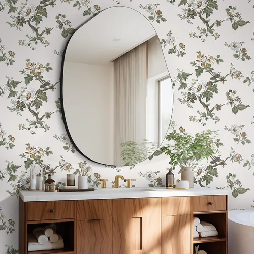 Miniatura 2 de CiCiwind Papel tapiz floral de 16 x 393.7 pulgadas, extraíble, autoadhesivo, para despegar y pegar, papel de contacto para gabinetes, sala de estar