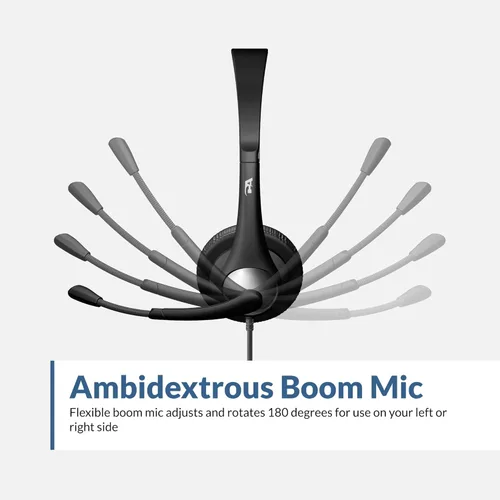 Miniatura 3 de Cyber Acoustics Auriculares estéreo (AC-204), estéreo de 0.138 in y adaptador Y, hogar, aula escolar K12 y educación
