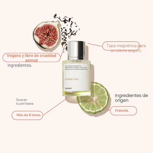 Miniatura 5 de Dossier - Perfume de Té Cítrico 1.7 fl oz (50 ml) - Inspirado en Labo Thé Noir - Infusión Pura - Sin Parabenos - Vegano - Para Mujeres, Hombres