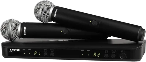 Miniatura 7 de Sistema de micrófono inalámbrico Shure BLX288/SM58 - Vida de batería de 14 horas, rango de 300 pies, UHF Incluye (2) micrófonos vocales de mano