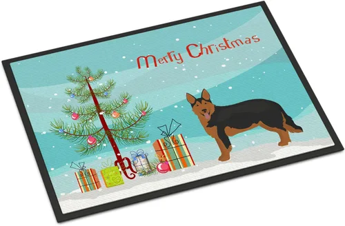 Miniatura 290 de Caroline's Treasures CK3799MAT Akita Shepherd - Tapete de árbol de Navidad de 18 x 27 pulgadas, tapete para puerta delantera, interior y exterior