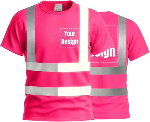 Miniatura 36 de Camisetas reflectantes de seguridad de alta visibilidad personalizan su logotipo