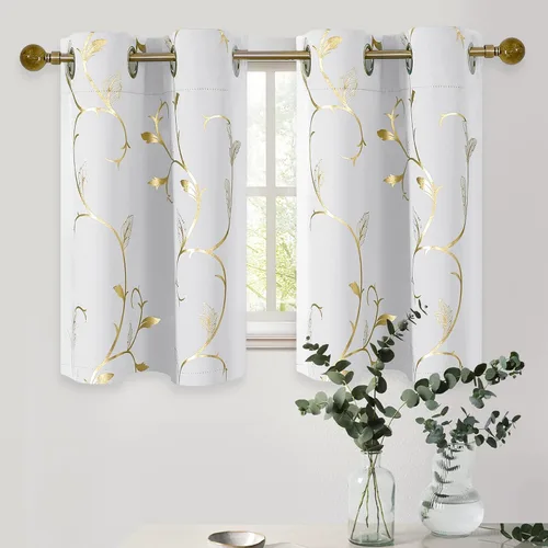 Miniatura 101 de BUHUA Cortinas Opacas de 63 Pulgadas de Largo, 2 Paneles con Aislamiento Térmico, Tratamiento de Ventana para Dormitorio, Cortinas Oscurecedoras
