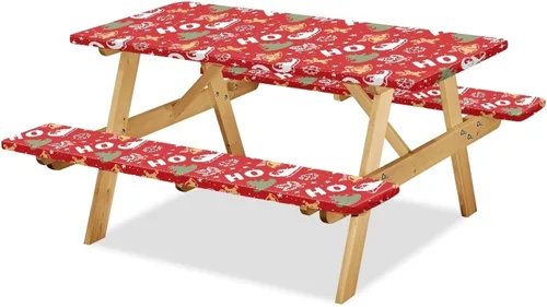 Miniatura 8 de Juego de 3 piezas de mantel de picnic con hojas de arce de pavo y girasol, lavable a máquina, fácil de instalar, funda para mesas y asientos Girasol