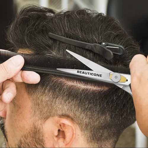 Miniatura 5 de Juego de tijeras de corte y adelgazamiento de cabello, tijeras de peluquería profesionales de 6.5 pulgadas para corte de pelo para hombres/mujeres
