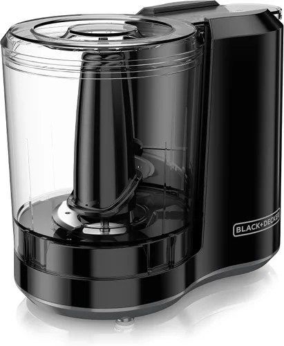 Miniatura 9 de Picador eléctrico Black + Decker HC306 1 y 1/2 tazas con un solo toque, color blanco, Capacidad de 1.5 tazas con ensamble mejorado y tapa, Negro