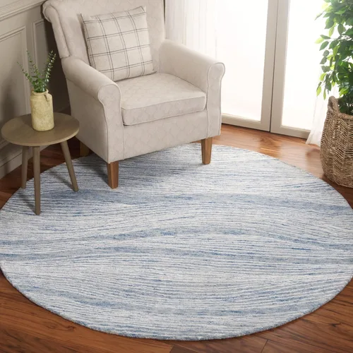 Miniatura 28 de SAFAVIEH Metro Collection - Alfombra decorativa de 2 x 3 pies, azul y marfil, diseño transicional, ideal para áreas de alto tráfico en pasillo, baño