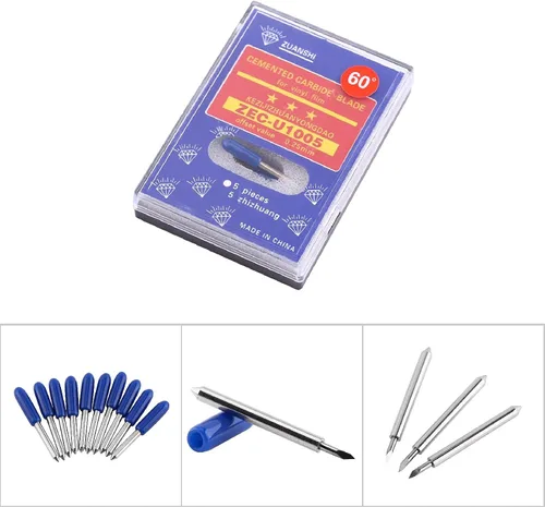 Miniatura 5 de Cuchillo de corte de acero de tungsteno con cuchillas de corte para cortar con base de soporte (60 °)