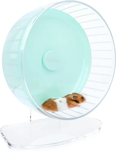 Miniatura 14 de Niteangel - Ruedas de ejercicio supersilenciosas para hámster, con soporte ajustable, para ratones, jerbos u otros animales pequeños