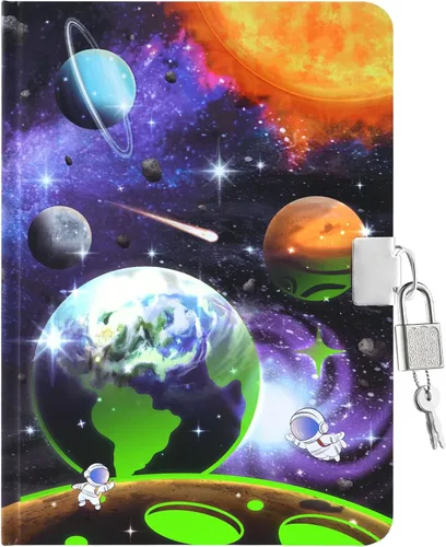 Miniatura 10 de Diario Luminoso de Camiones para Niños de WERNNSAI, Diario Secreto con Cerradura y Llaves, Cuaderno de Diario para Niños, Regalo de Cumpleaños