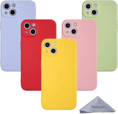 Miniatura 8 de Wisdompro Funda para iPhone 13 Pro Max, paquete de 5 fundas protectoras de gel de TPU extra fina y suave para iPhone 13 Pro Max de 6.7 pulgadas