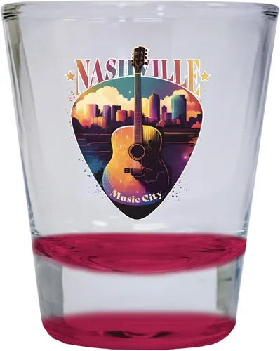 Miniatura 5 de Nashville Tennessee Music City Souvenir - Vaso de chupito redondo de 1.5 onzas (azul)