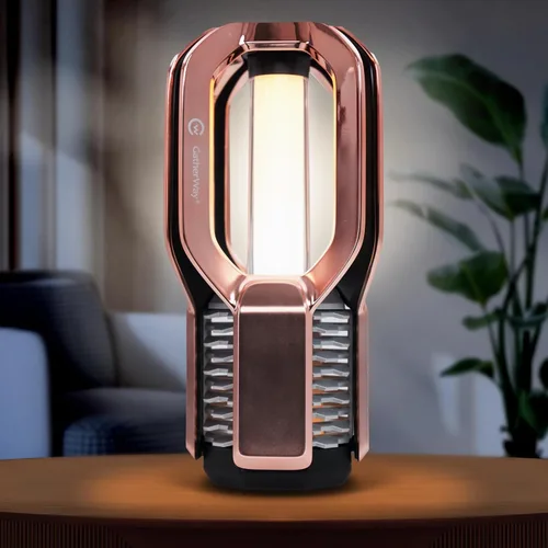 Miniatura 10 de Linterna LED recargable para campamento, diseño de agarre libre, 4 modos, impermeable IP65, brillo cálido de 3000 K, luz ligera y portátil