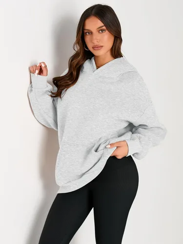 Miniatura 2 de EFAN - Sudadera con capucha para mujer - Sudadera de vellón sobredimensionada con mangas largas para otoño e invierno, ropa de moda inspirada
