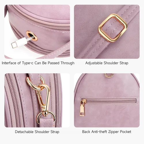 Miniatura 10 de T1953 Mochila para mujer, de piel sintética, para regalo para niñas y mujeres