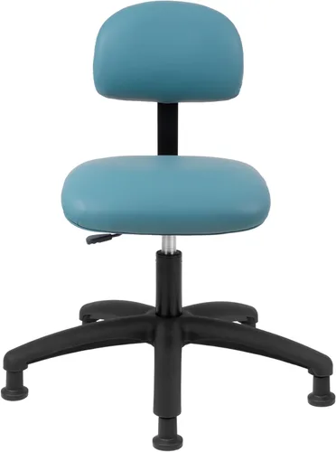 Serie FSS Silla de asiento cuadrado de altura baja (43.2 cm - 55.9 cm) de asiento. Vinilo de tela - para oficina, garaje, escritorio, taller,