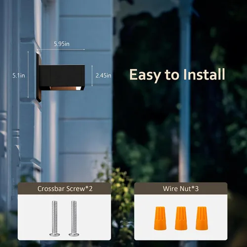 Miniatura 7 de Lámpara de pared LED para exteriores, aplique de pared para porche delantero, lámpara exterior moderna de aluminio para casa, garaje, jardín, patio