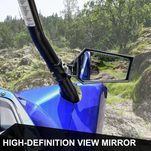 Miniatura 5 de SAUTVS Espejos laterales retrovisores ajustables para Yamaha YXZ 1000, espejos laterales traseros transparentes plegables para Yamaha YXZ 1000R