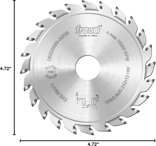 Miniatura 2 de Freud LI16MAB3: 4.724 in x 12+12T Split Scoring
