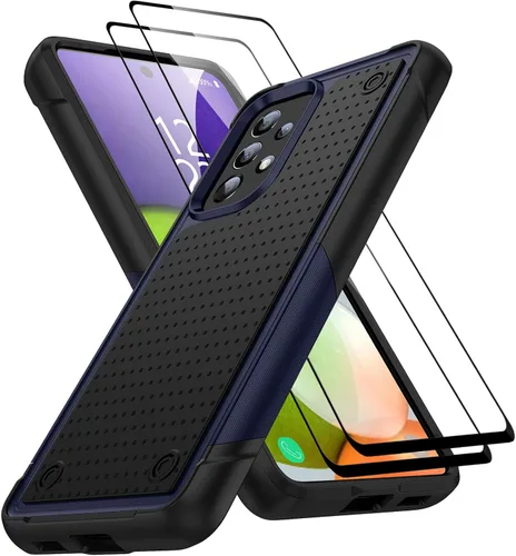 Miniatura 12 de Jeylly Funda para Samsung Galaxy A52 5G, Galaxy A52 Funda para teléfono con protector de pantalla híbrida de silicona antiarañazos, funda de defensa