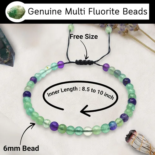 Miniatura 213 de Amazing Gemstone Crystal Anklet Ankle Bracelets for Women - Waterproof Beaded Healing Crystal Anklets, Plus Size Chakra Gemstone Bead Anklet
