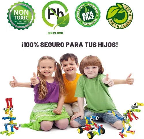 Miniatura 6 de Huaker - Juguetes de construcción, 109 piezas de juguetes STEM para niños de 3 a 12 años, regalos de Navidad y cumpleaños para niños, bloques