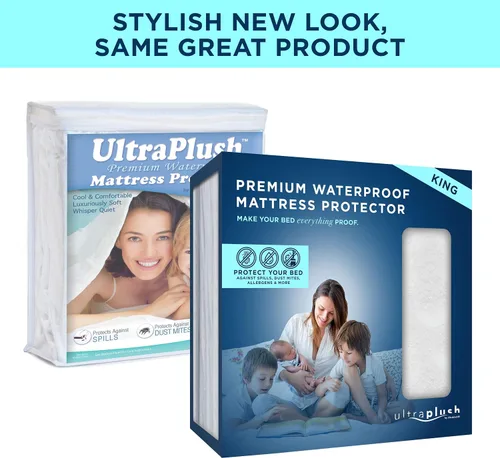 Miniatura 2 de Protector de colchón impermeable UltraPlush Premium – Funda muy suave y silenciosa, otro, King Mojar la cama, funda de cama