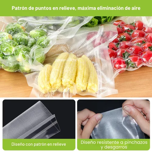 Miniatura 4 de Bonsenkitchen Bolsas Selladoras al Vacío, Rollos de 11" x 20' Paquete de 2 para Conservación de Alimentos, Sin BPA, Resistente, Rollo de Alimentos