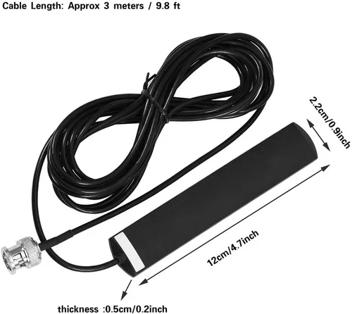 Miniatura 4 de Wendry Antena de radio, 30 MHz -1200 MHz de banda ancha escáner de radio móvil antena de cristal con conector BNC fácil de transportar