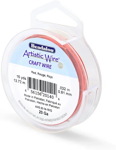 Miniatura 178 de Artistic Wire, alambre para manualidades de calibre 22 bañado en plata, resistente a las manchas, color cobre, blanco, 9,1 m