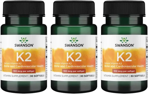 Miniatura 9 de Swanson Vitamina K2 (Menaquinona-7) - Suplemento vitamínico que apoya la salud cardiovascular y ósea - Hecho de Natto japonés para ayudar a regular