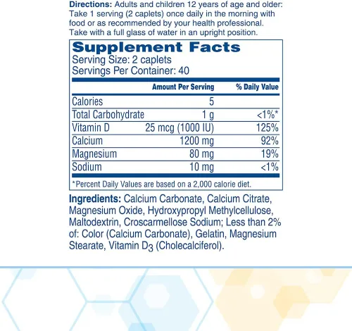 Miniatura 7 de Citracal Liberación Lenta - Calcio 1200 mg con Vitamina D3, Magnesio, Suplemento de Calcio, Apoyo para la Salud Ósea, Tomar Una Vez al Día