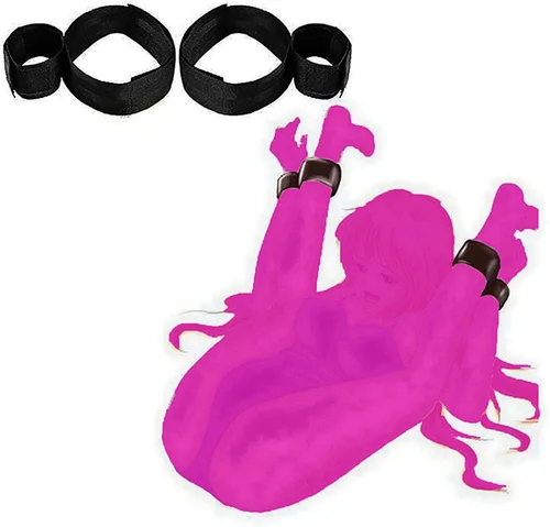 Miniatura 6 de Juego de sujeción de cama para cama de tamaño Queen, juego sexual para correas de cama para adultos, colchón King para tobillos y muñecas