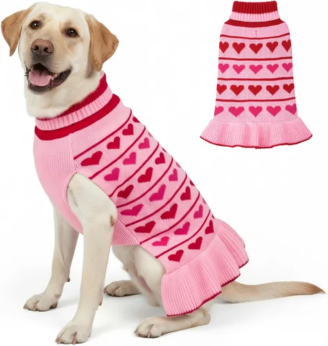 Miniatura 19 de KYEESE Suéter para Perros para Perros Pequeños, abrigos cálidos para mascotas, ropa para perros de otoño e invierno, vestido con agujero para la 06#