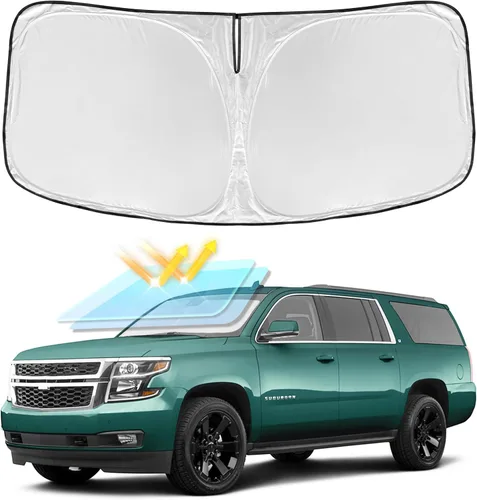 Miniatura 41 de para Dodge RAM 1500 2019-2024 2025 2026 Parasol Parasol para Parabrisas Cubierta - 4 Capas Parasol para Ventana Delantera para RAM1500 2Puertas