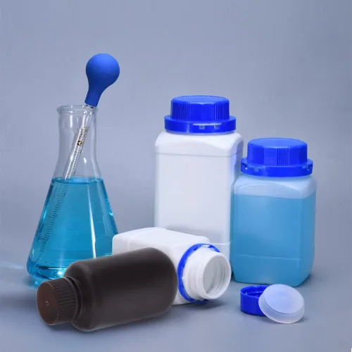Miniatura 8 de Othmro 5 recipientes de plástico de 0.5 onzas, botellas de reactivo químico de laboratorio, botellas de almacenamiento sólido líquido de boca