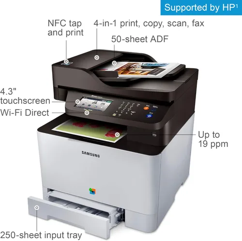 Miniatura 2 de Samsung SL-C1860FW/XAA impresora color inalámbrica con escáner, copiadora y fax