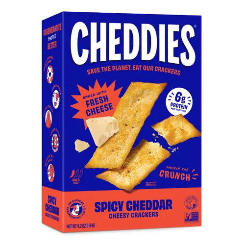 Miniatura 11 de Cheddies, Galletas de queso cheddar 100% naturales con proteína, queso cheddar, 4.2 onzas, 6g de proteína, bajas en carbohidratos