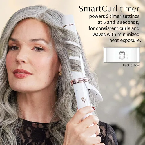 Miniatura 4 de T3 CurlWrap Automatic Rotating Curling Iron with Longer Barrel, 2 Timer Settings, 9 Heat Settings, Auto-Rotating Ceramic Barrel and Ion Generator