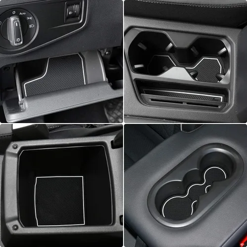 Miniatura 9 de Auovo Alfombrillas antipolvo para Volkswagen VW Tiguan accesorios 2024 2023 2022 2021 2020 2019 2018 personalizados portavasos, puertas y consolas