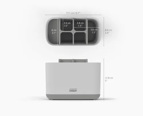 Miniatura 4 de Portacepillos de dientes gris claro grande EasyStore™