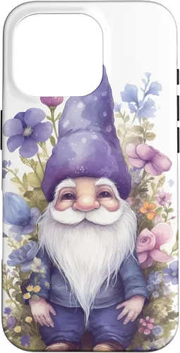 Miniatura 20 de Funda para iPhone 12/12 Pro Cute Purple Aesthetic Anemones Flower Pattern Lavender Gnomo