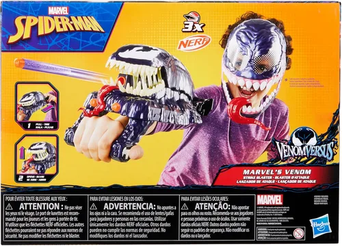 Miniatura 11 de Marvel Spider-Man VenomVersus Marvel's Venom Strike Blaster, juguete NERF Spider-Man, juguetes de superhéroes para niños a partir de 5 años