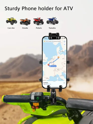 Miniatura 2 de ZIDIYORUO Soporte para Teléfono de ATV, Montaje de Teléfono para Cuatrimoto, 8 Abrazaderas Sostienen Teléfonos de 4.7-7.1", Operación con Una Mano